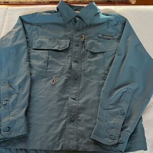 Eddie Bauer Slate-Blue Lightweight Utility Shirt Jacket